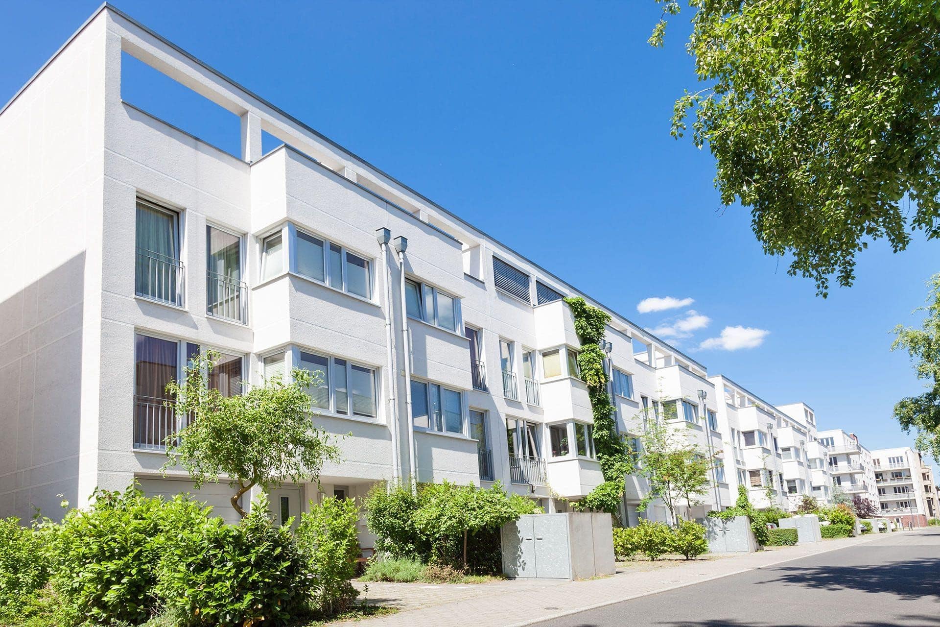 Wohngebäude in der Region Stuttgart aus der Außenansicht